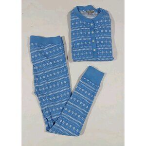 J. Crew Waffle Henley Pajama Set Pants Top
